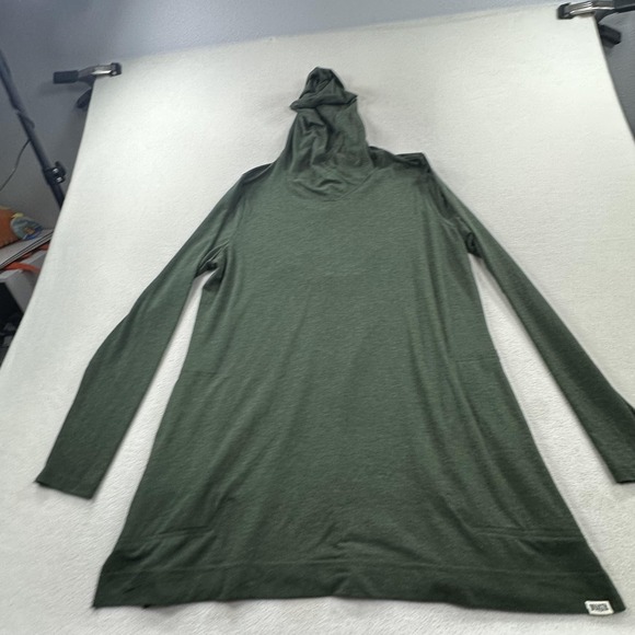 Duluth Trading Co Tops - Duluth Dry And Mighty Hoodie Tunic Womens Large Green Wool Lightweight Outdoor